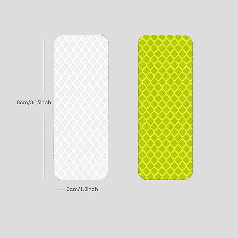 10PCS Baby Stroller Anti-Collision Reflective Patch Bicycle Night Light Patch Safety Warning Patch Multiple Uses