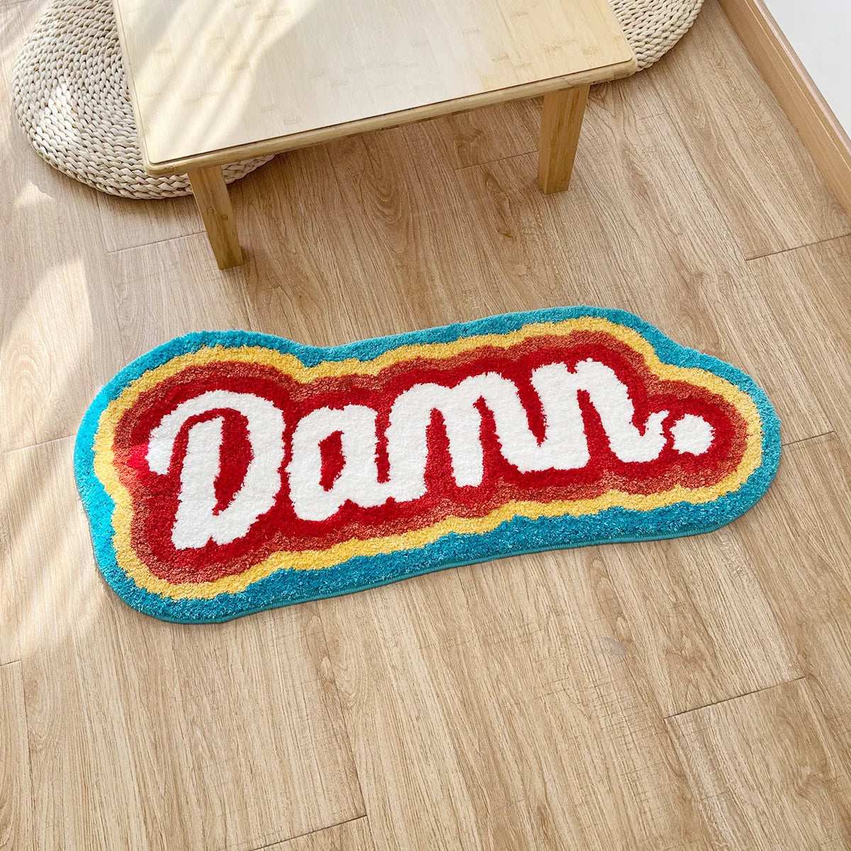 Letter Element Rug Rainbow Fluffy Tufted Rug Nordic Entrance Rug Area Rugs Funny Bathroom Bedroom Floor Mats