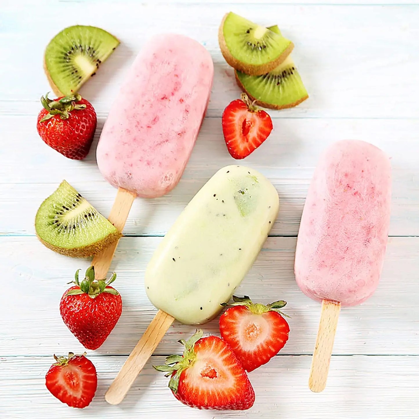 SAKOLLA Popsicle Silicone Mold, 4 Cavity Popsicle Molds, Home DIY Ice Cream. Children'S Handmade Cake, Ice Cream Mold, Oval Cake