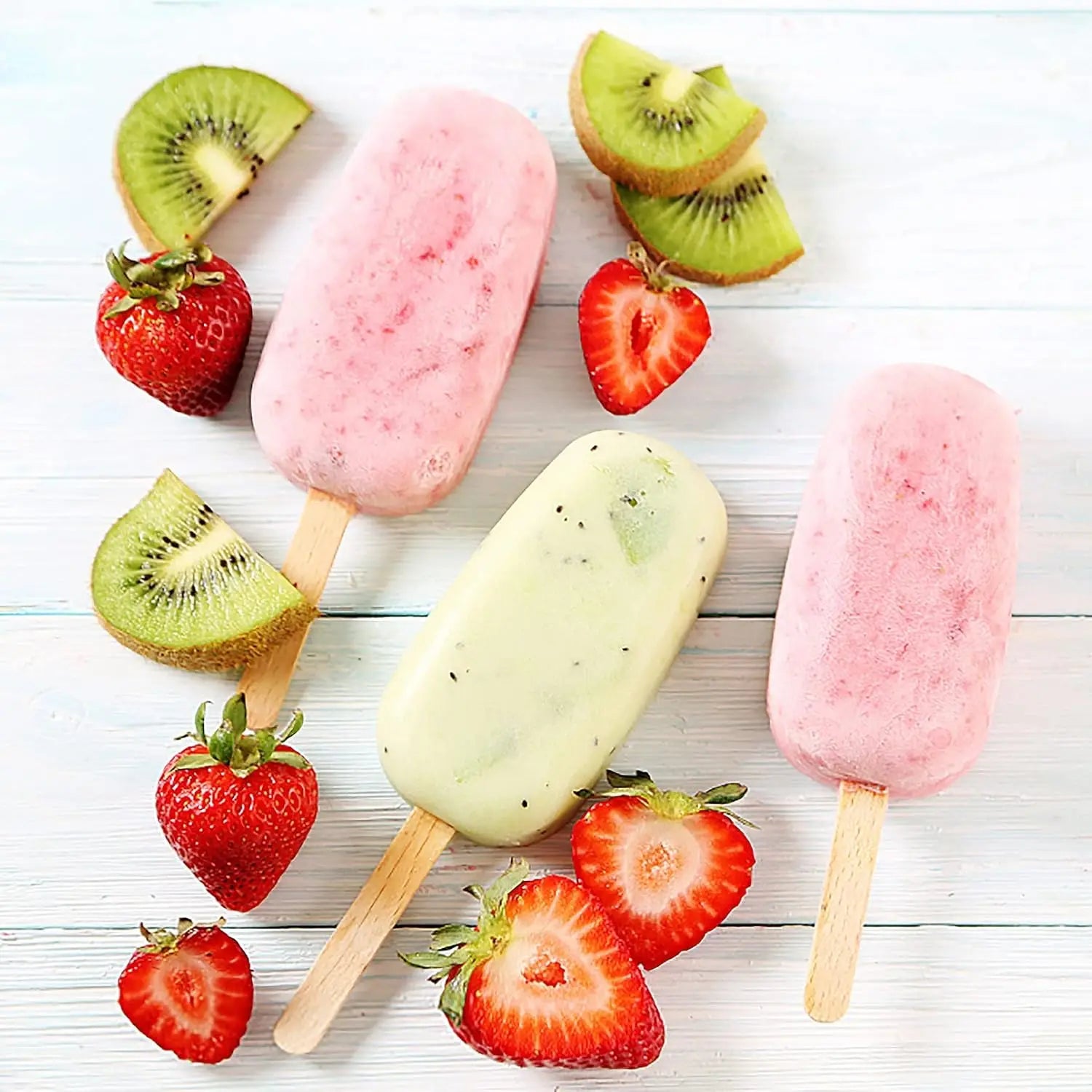 SAKOLLA Popsicle Silicone Mold, 4 Cavity Popsicle Molds, Home DIY Ice Cream. Children'S Handmade Cake, Ice Cream Mold, Oval Cake