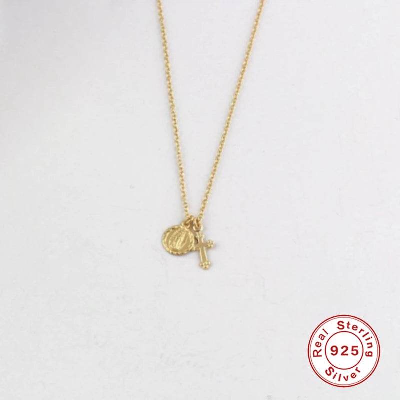 925 Sterling Silver Korean Fashion INS Evil Eye Diamond Pendant Necklace for Women Girls Gifts Party Fine Jewelry Collares