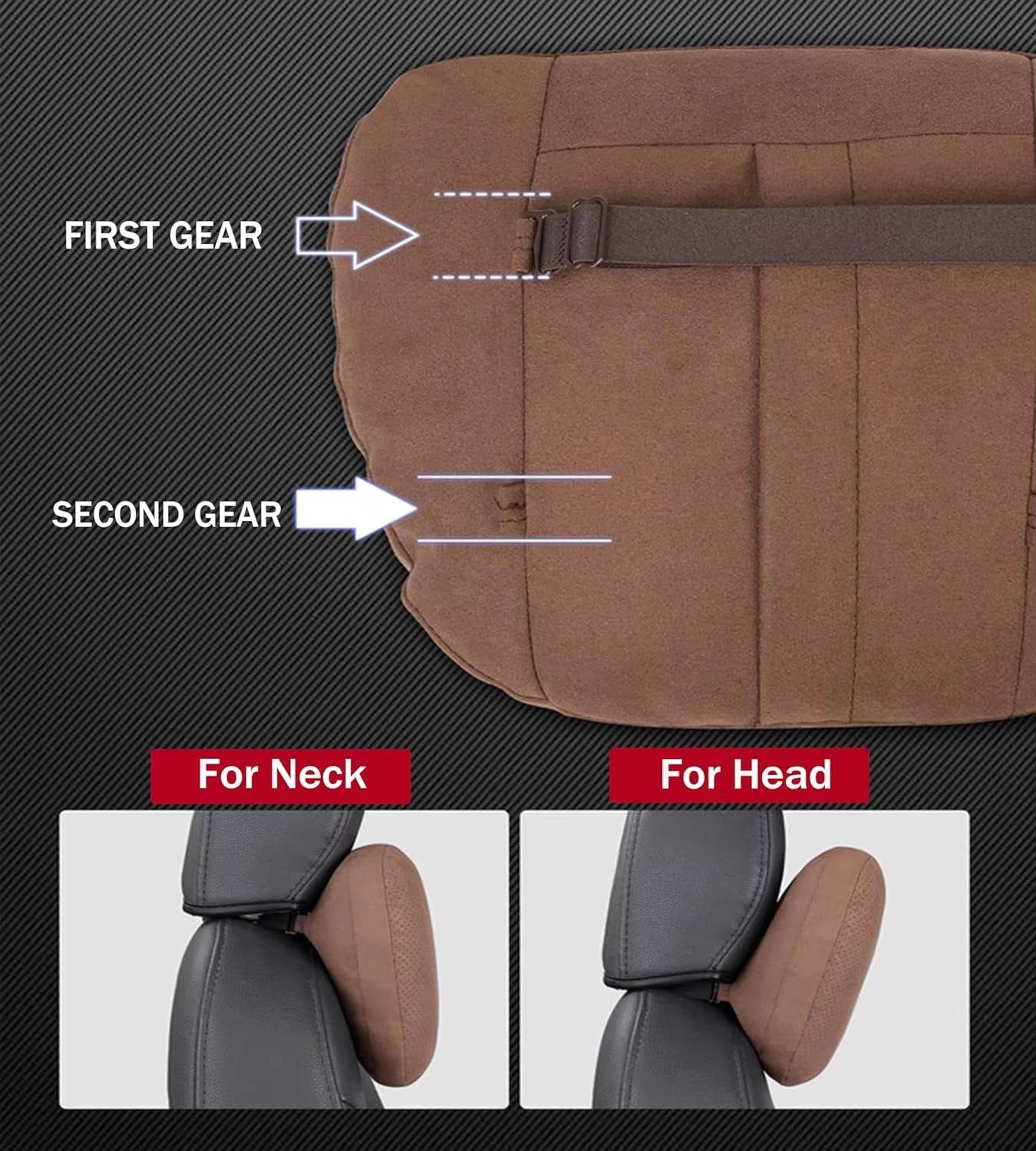 Car Neck Pillow Car Seat Headrest Pillow Auto Memory Cotton Protector Cushion for Universal Car Head Support for Gaming Chair