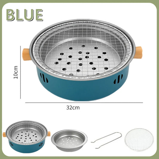 Mini Charcoal Barbecue Grill for Home Outdoor Camping Beach Picnic BBQ Grill Barbecue Stove, Multifunctional Charcoal BBQ Stove