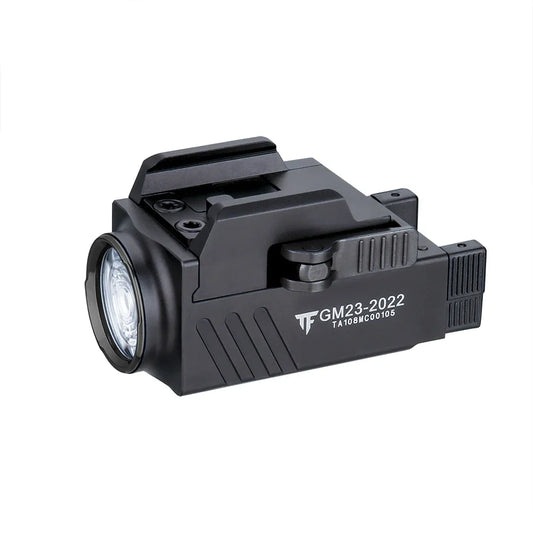 GM23 Tactical LED Flashlights 800 Lumens Quick Release Glock Light 2 Modes Rail Mounted Compact USB Rechargeable Torch