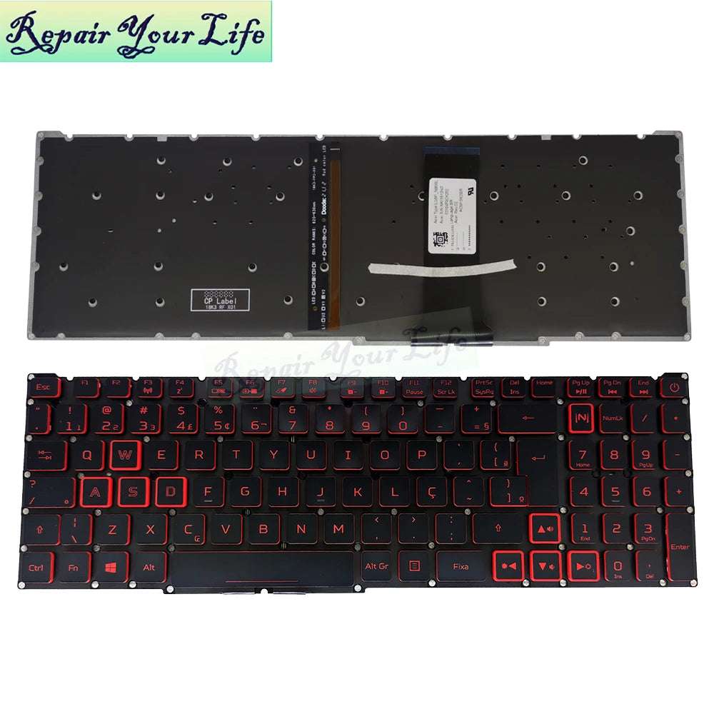 PT-BR Brazil US RU Backlit Keyboard for  Nitro 5 AN515-54 AN515-43 AN517-52 AN517-51 AN517-54 AN715-51 Spain LA IT TR GR FR