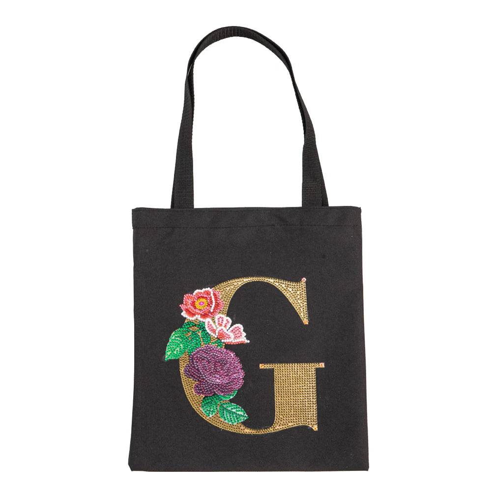 A-Z DIY Diamond Painting Handbag Mosaic Drill Eco-Friendly Shopping Storage Bags Cross Stitch Grocery Tote Home Craft Organizer