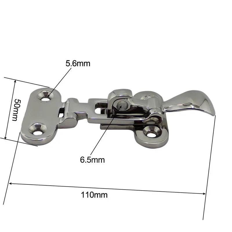 1Pc Marine Boat Stainless Deck Lock down Clamp Deck Hasp Locker Anti-Rattle Latch Fastener Marine Hardware Laundry Chute Gate