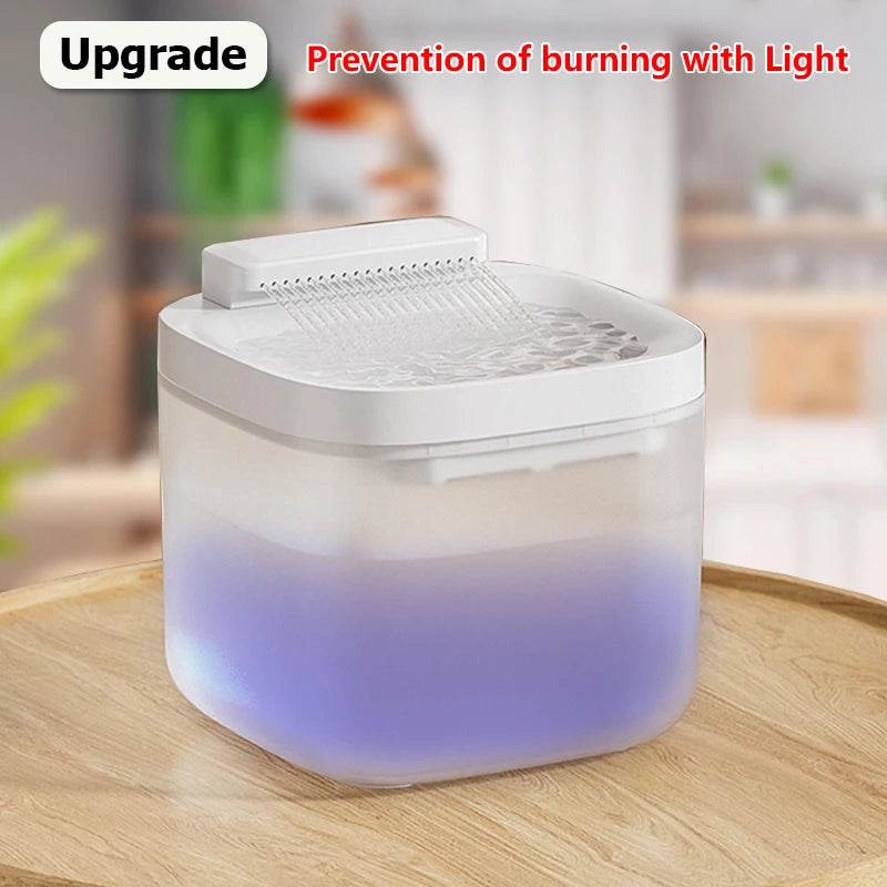 3L USB Pet Water Fountain with Pump & Filter Anti-Dry Burning Cat Water Dispenser Auto Recirculating Pet Water Flow Drinker