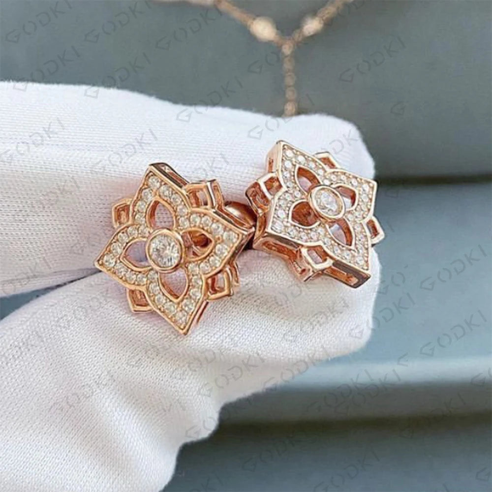 GODK TRENDY Long Tassel Statement Necklace for Women Wedding Party Cubic Zircon CRYSTAL CZ Dubai Bridal Jewelry Gift