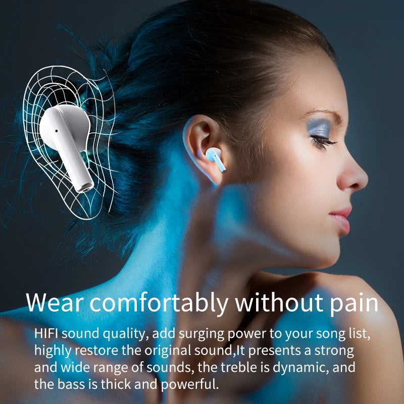 A8 Wireless Earphones TWS Bluetooth 5.0 Touch Control Sports Headphones Noise Cancelling Waterproof Earbuds for Smart Phones