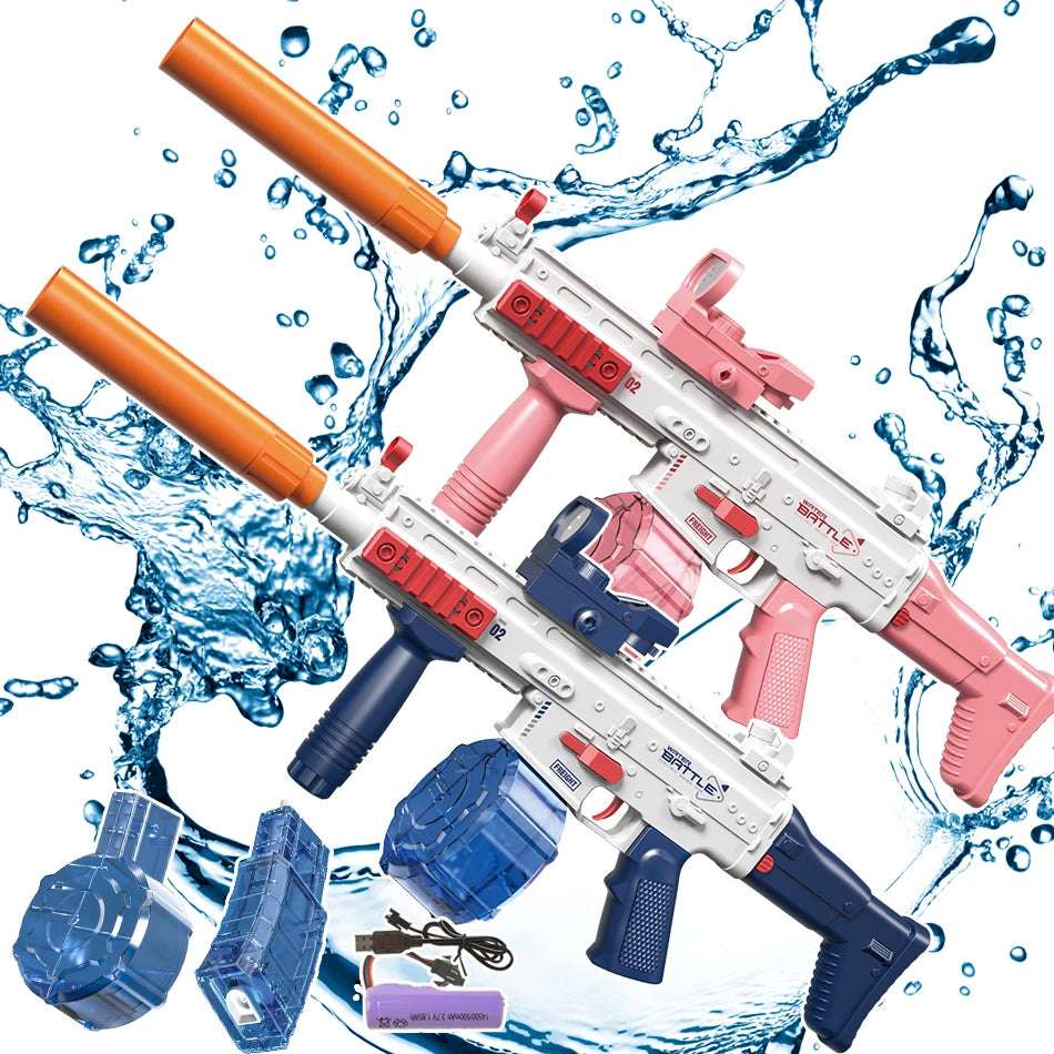 SCAR Electric Automatic Submachine M416 Water Gun Summer Outdoor Beach Firing Shooting Game Water Fight Toy for Children Gifts