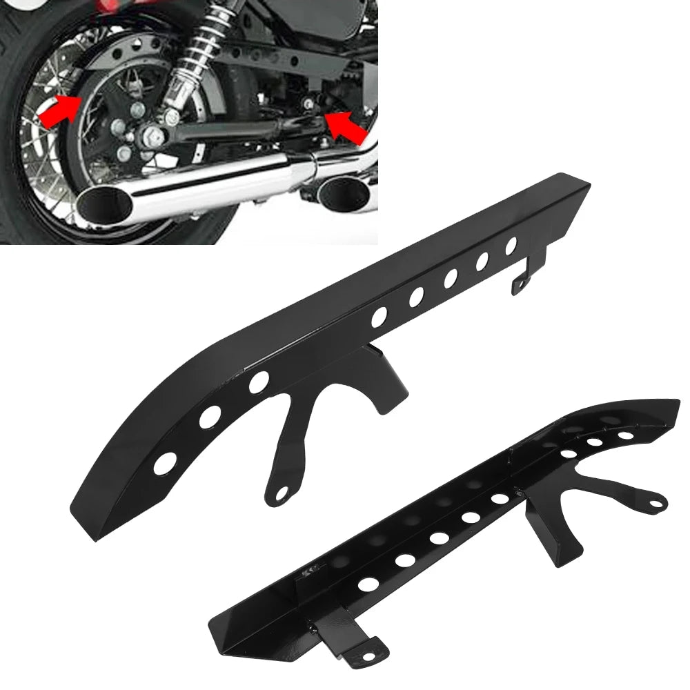 Motorcycle Rear Pulley Guard Black Drive Pulley Cover for Harley Sportster XL 883 1200 48 72 Superlow Nightster 2004-2018 Model