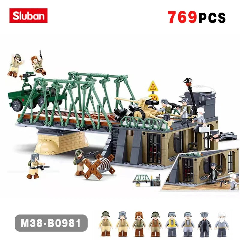 Military Series Building Blocks WW2 Heavy Main Battle Tank Leopard Tank Panther Set with Mini Figure Model Bricks Toys for Kids