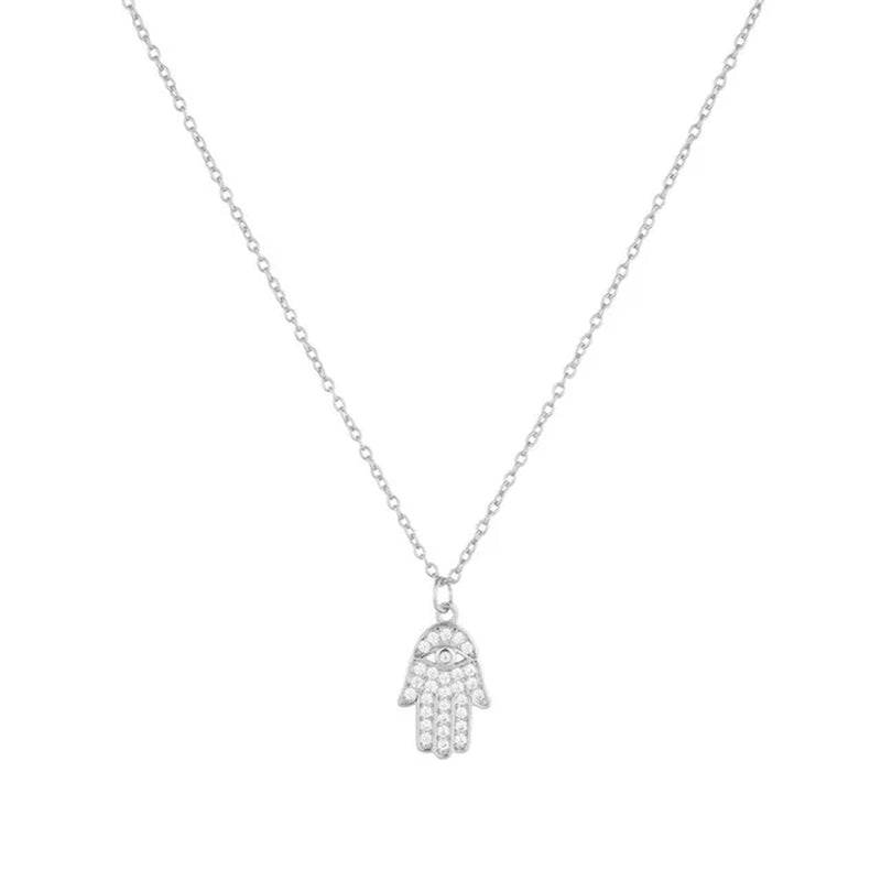 925 Sterling Silver Korean Fashion INS Evil Eye Diamond Pendant Necklace for Women Girls Gifts Party Fine Jewelry Collares