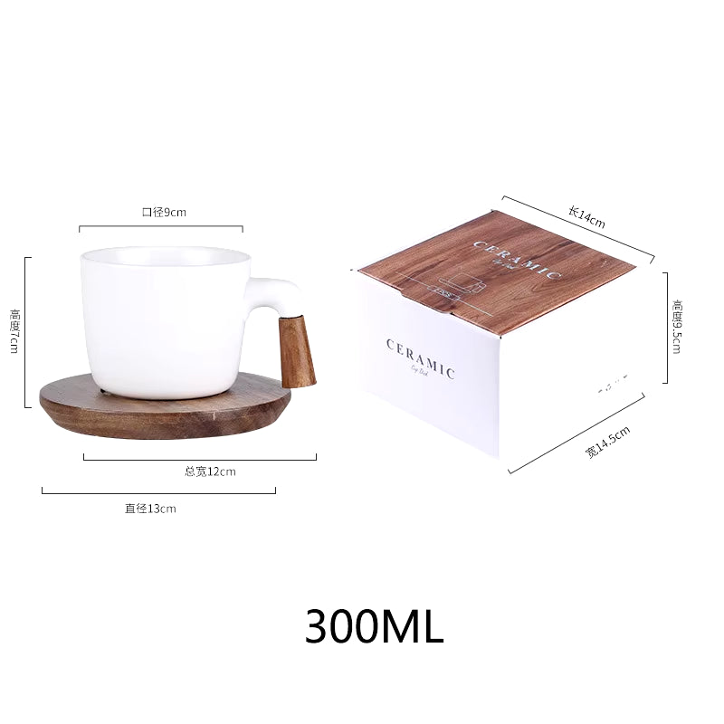 Japanese Style Tea Set Wooden Handle Ceramic Tea Pot Thickened High Borosilicate Glass Transparent Heat Resistant Tea Pot