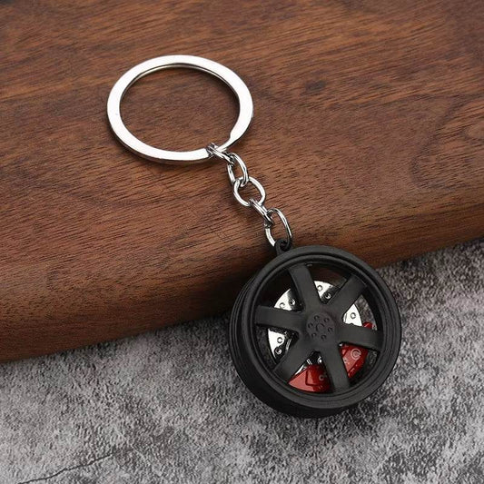 Car Mirror Rearview Pendant Auto Interior Decor Pendants Aluminum Wheel with Shock Absorber Ornament Hanging Accessories