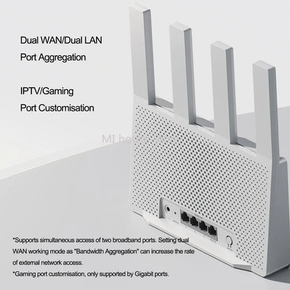 Mi Router BE3600 2.5G Wifi 7 Wiress Router 2.4Ghz 5Ghz Dual Band Mesh Works with  Mijia Mihome App Network Cable