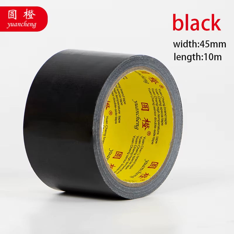 Black Adhesive Fabric Duct Tape, Electric Bicycle Seat Repair, Tarpaulin Repair,Blocks Water and Leaves No Glue，1Roll