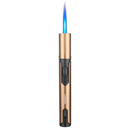 New HONEST Cigar Lighter Jet Flame Portable Butane Torch Lighter with Punch Mini Plastic Cigarette Lighter for Gift （No Gas）