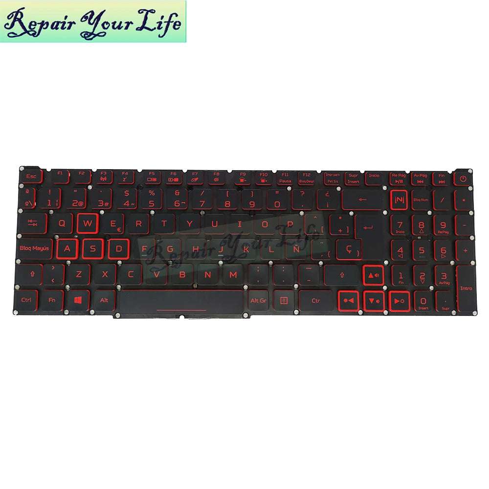 PT-BR Brazil US RU Backlit Keyboard for  Nitro 5 AN515-54 AN515-43 AN517-52 AN517-51 AN517-54 AN715-51 Spain LA IT TR GR FR
