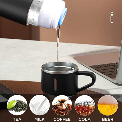 500ML Stainless Steel Vacuum Flask Office Business Style Thermos Cup Coffee Tea Insulation Cup Outdoor Thermal Water Bottle