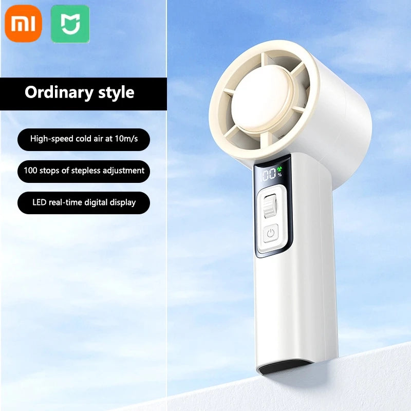 Xiaomi Portable Mini Fan Quick Cooling Air Conditioner High-Speed Handheld Electric Fan 4000Mah Rechargeable Outdoor Travel Fan