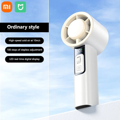 Xiaomi Portable Mini Fan Quick Cooling Air Conditioner High-Speed Handheld Electric Fan 4000Mah Rechargeable Outdoor Travel Fan