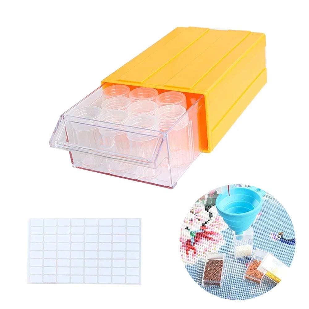The New Diamond Painting Tool Diy Storage Box Nail Jewelry Storage Drawer Box round Bottle Diamond Drill Plate Combination Set