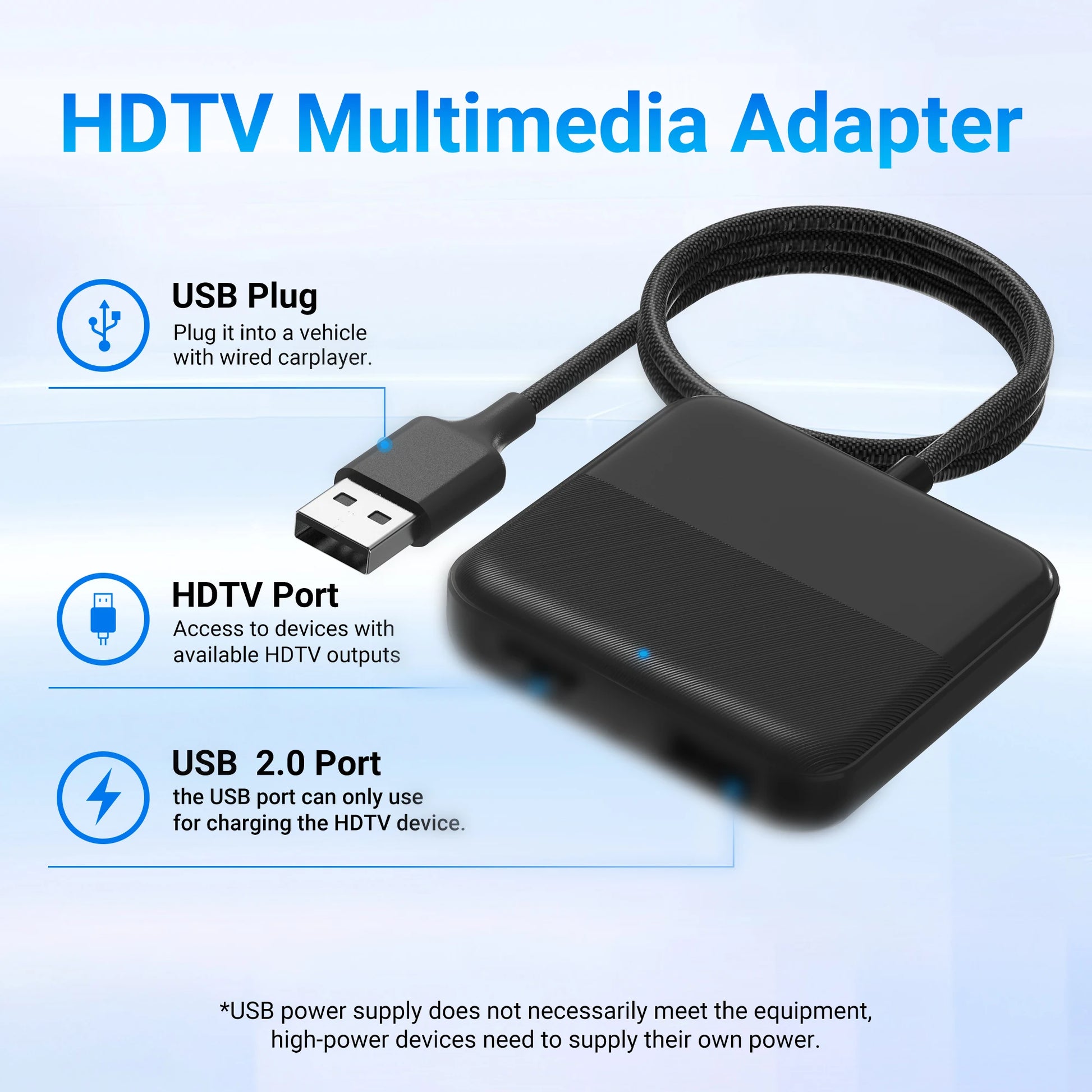 Car TV Mate Converter for Fire Google TV Stick to OEM Wired Carplay Car for Watch TV Video Car Accessories