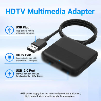 Car TV Mate Converter for Fire Google TV Stick to OEM Wired Carplay Car for Watch TV Video Car Accessories