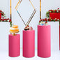 3Pcs Cylinder Pedestal Covers Plinth Stand Pillar Covers Cylinder Plinth Stand Covers for Engagement Wedding Decoration Props