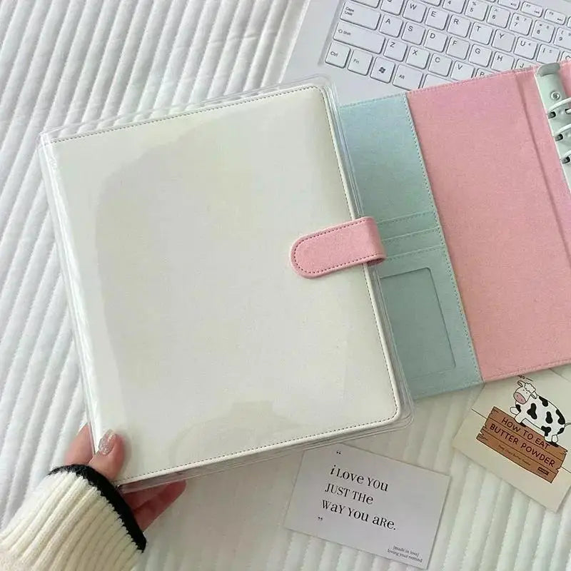A5 PU Leather Photo Album INS Multi-Pockets Kpop Photocard Binder Photo Card Holder Card Collect Book Photo Binder Cover 포카 바인더