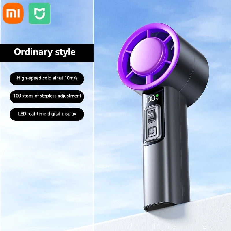 Xiaomi Portable Mini Fan Quick Cooling Air Conditioner High-Speed Handheld Electric Fan 4000Mah Rechargeable Outdoor Travel Fan