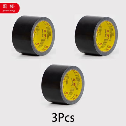 Black Adhesive Fabric Duct Tape, Electric Bicycle Seat Repair, Tarpaulin Repair,Blocks Water and Leaves No Glue，1Roll