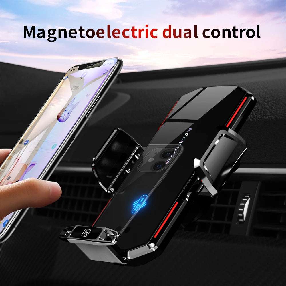 Magnetic Car Phone Holder 66W Wireless Fast Charger Infrared Induction Car Air Vent Bracket for Iphone 12 13 14 15 Andorid Mount