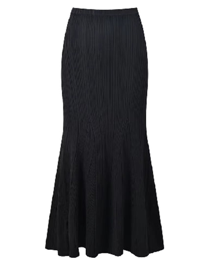 Solid Sexy Two Piece Sets for Women Lapel Long Sleeve Spliced Button Shirt High Wasi Slim Bodycon Skirt Knitted Suits Female
