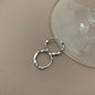 European Small Mobius Ring Stud Earrings Women 2021 Minimalist Metal Twisted Piercing Korean Fashion Jewelry