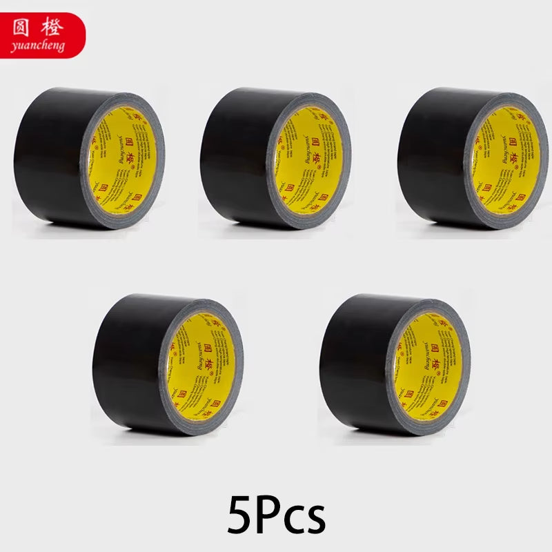 Black Adhesive Fabric Duct Tape, Electric Bicycle Seat Repair, Tarpaulin Repair,Blocks Water and Leaves No Glue，1Roll