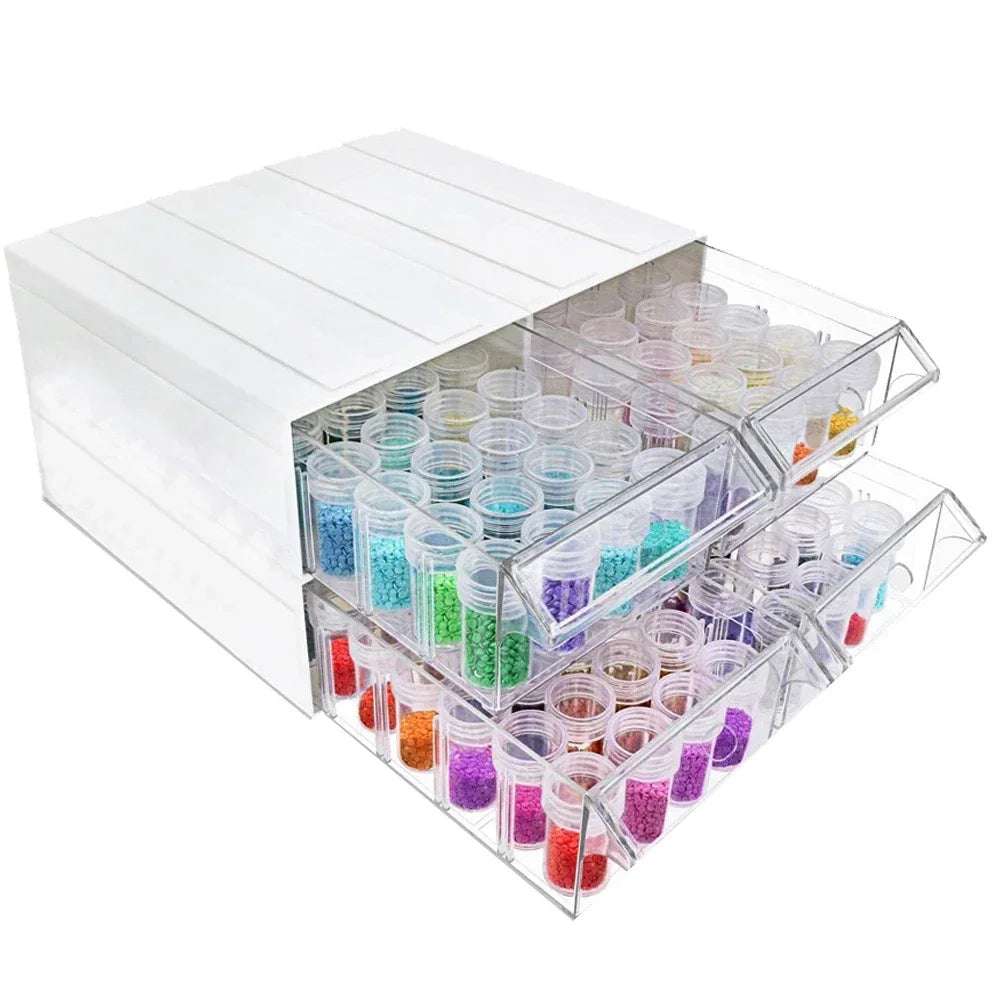The New Diamond Painting Tool Diy Storage Box Nail Jewelry Storage Drawer Box round Bottle Diamond Drill Plate Combination Set