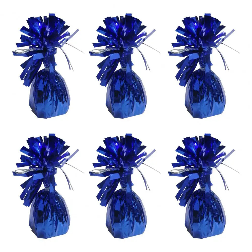 6Pcs Balloon Weight Holder Anti-Floating Foil Paper-Wrapped Long-Lasting Balloon Weights Stainless Balloon Fixation Tool