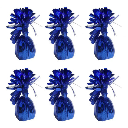 6Pcs Balloon Weight Holder Anti-Floating Foil Paper-Wrapped Long-Lasting Balloon Weights Stainless Balloon Fixation Tool