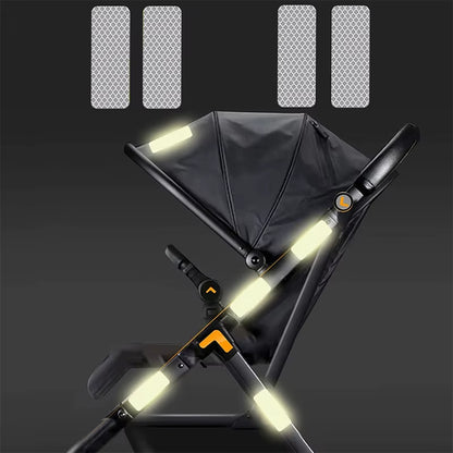 10PCS Baby Stroller Anti-Collision Reflective Patch Bicycle Night Light Patch Safety Warning Patch Multiple Uses