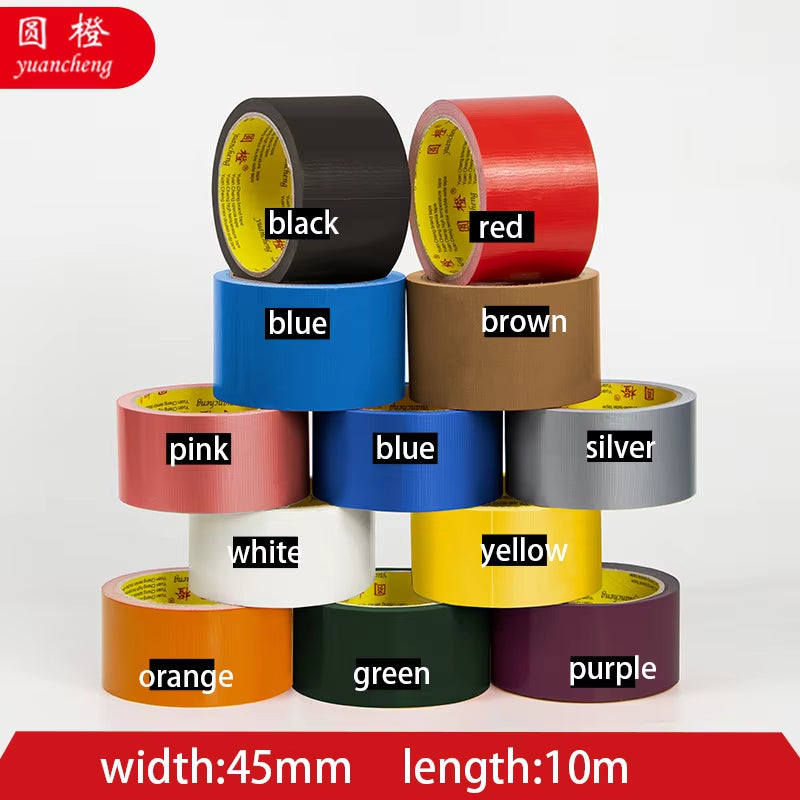 Black Adhesive Fabric Duct Tape, Electric Bicycle Seat Repair, Tarpaulin Repair,Blocks Water and Leaves No Glue，1Roll