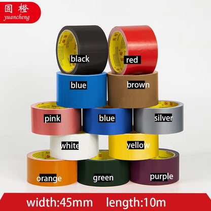 Black Adhesive Fabric Duct Tape, Electric Bicycle Seat Repair, Tarpaulin Repair,Blocks Water and Leaves No Glue，1Roll