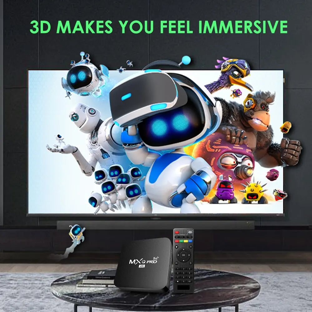 New Smart TV Box -PRO 4K HD Android 10.0 Smart TV Box 2.4/5G Dual-Wifi 3D Video Media Player Home Theater TV Set-Top Box
