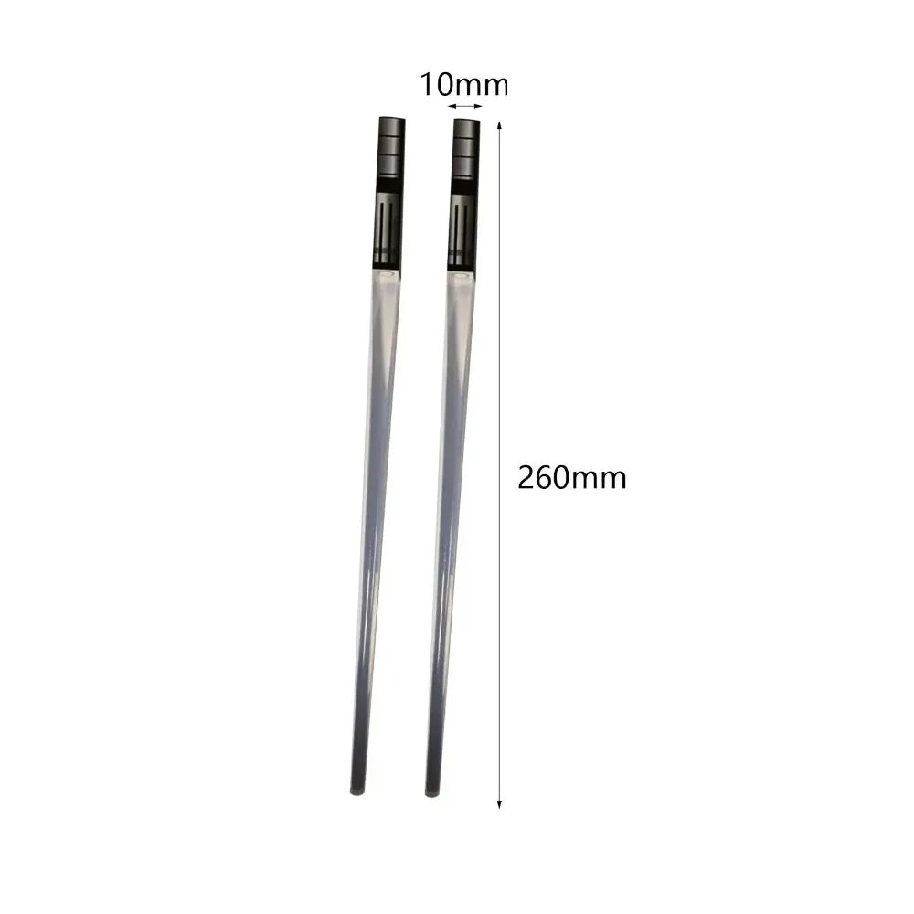1 Pair LED Lightsaber Chopsticks Luminous Reusable Kitchen Light up LED Chopstick Glowing BPA Free Food Safe Chopsticks