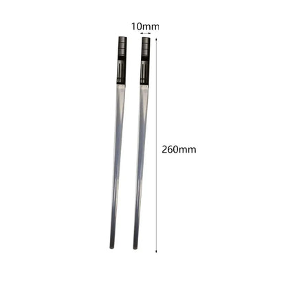 1 Pair LED Lightsaber Chopsticks Luminous Reusable Kitchen Light up LED Chopstick Glowing BPA Free Food Safe Chopsticks