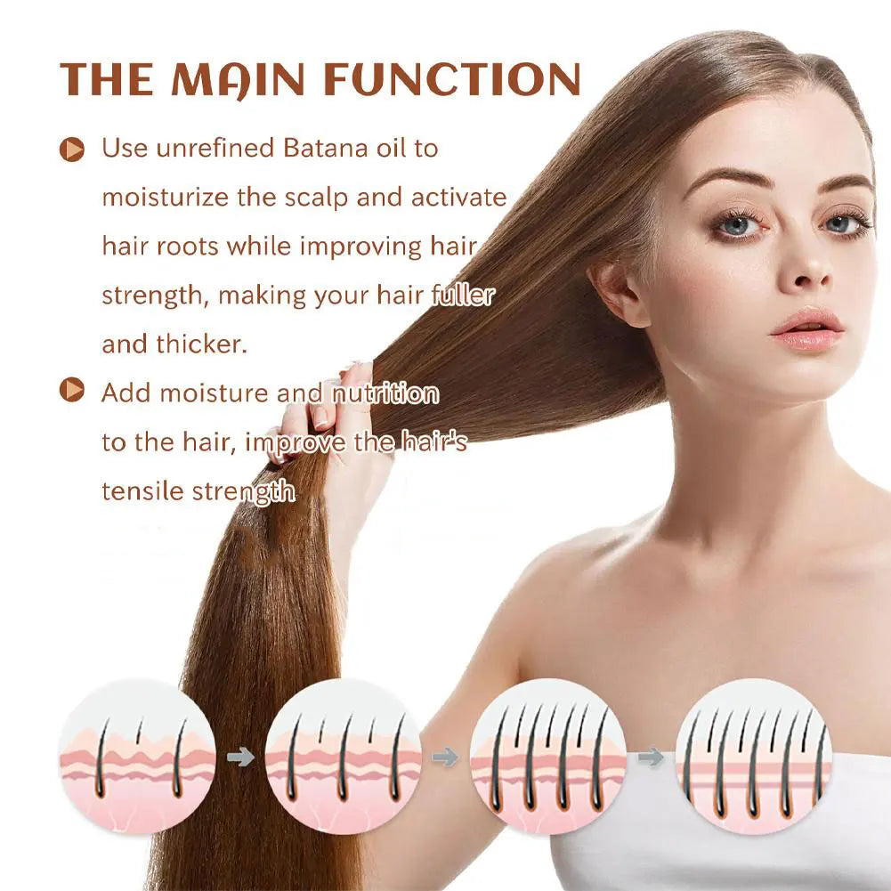 100% Pure Organic Batana Oil for Hair Growth and Natural Batana Oil for Treating Hair Loss Anti-Breakage Hair