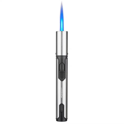New HONEST Cigar Lighter Jet Flame Portable Butane Torch Lighter with Punch Mini Plastic Cigarette Lighter for Gift （No Gas）