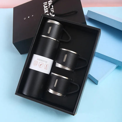 500ML Stainless Steel Vacuum Flask Office Business Style Thermos Cup Coffee Tea Insulation Cup Outdoor Thermal Water Bottle
